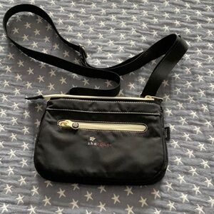 SHERPANI Crossbody Bag Travel Purse Black White Pockets Mini Bag Festival